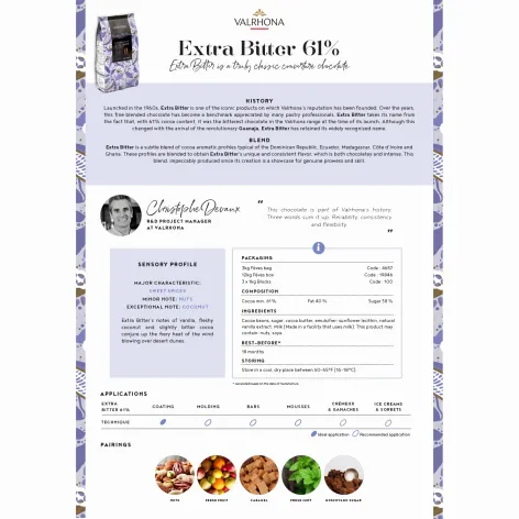 Valrhona Extra Bitter Dark Chocolate